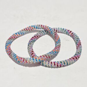 2 Sashka 8" Beaded Bracelets Handmade